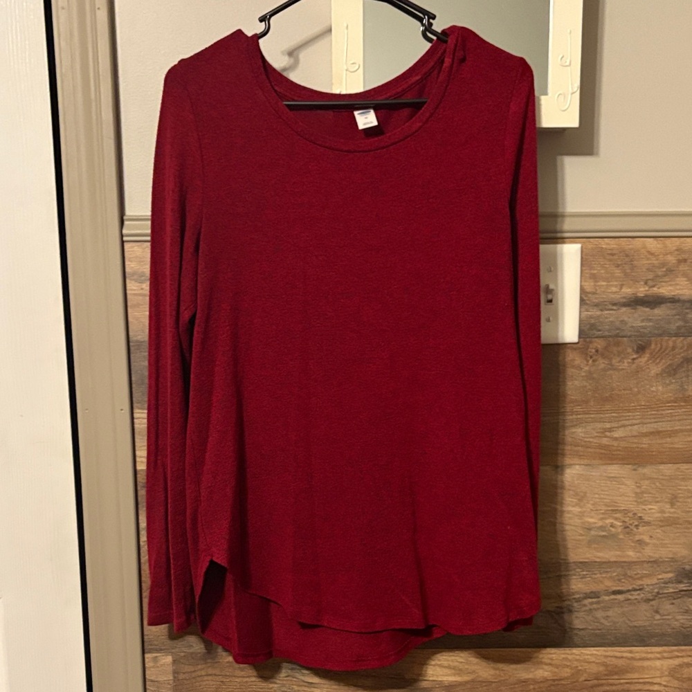 Old Navy Rich Red Long Sleeve sweater